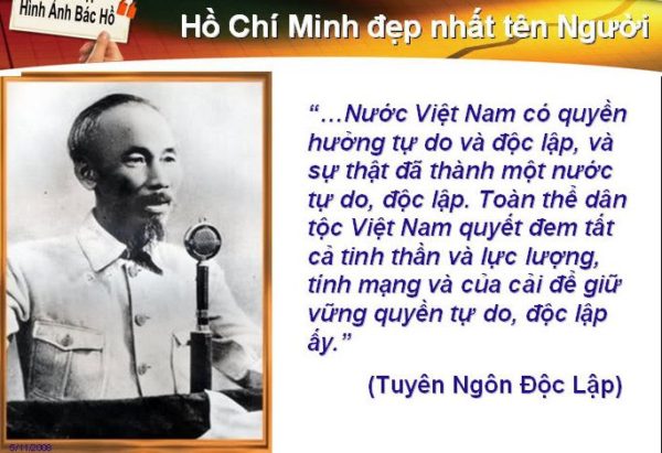 Phân tích tác phẩm Tuyên ngôn độc lập của Hồ Chí Minh